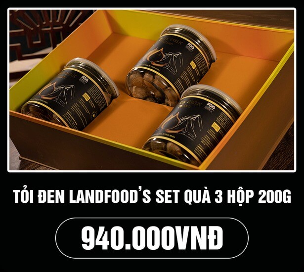 Tỏi đen LandFood's set quà 3 hộp 200Gram